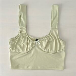 H&M Light Green Crop Top